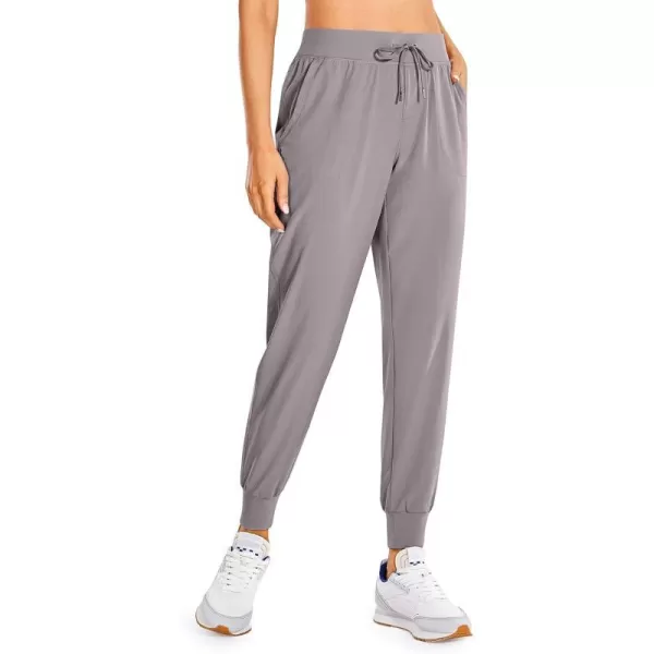 CRZ YOGA Womens Lightweight Workout Joggers 275  Travel Casual Outdoor Running Athletic Track Hiking Pants with PocketsGray