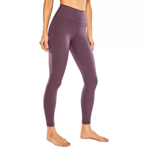 CRZ YOGA Womens Naked Feeling Workout Leggings 25 Inches  78 High Waist Yoga Tight PantsAntique Bark Purple