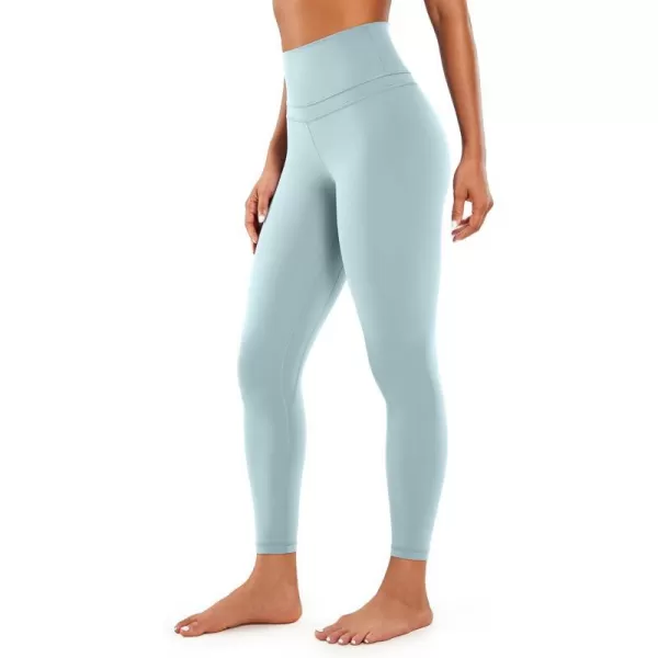 CRZ YOGA Womens Naked Feeling Workout Leggings 25 Inches  78 High Waist Yoga Tight PantsLight Grayish Blue