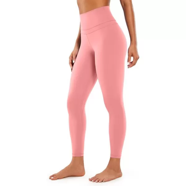 CRZ YOGA Womens Naked Feeling Workout Leggings 25 Inches  78 High Waist Yoga Tight PantsLotus Pink