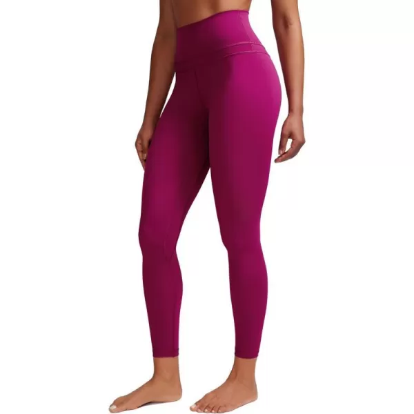 CRZ YOGA Womens Naked Feeling Workout Leggings 25 Inches  78 High Waist Yoga Tight PantsMagenta Purple