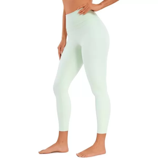 CRZ YOGA Womens Naked Feeling Workout Leggings 25 Inches  78 High Waist Yoga Tight PantsPale Straw Green