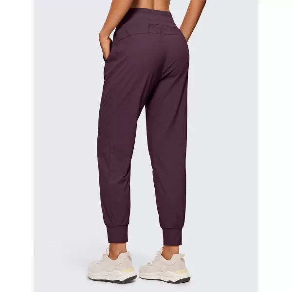 CRZ YOGA Athletic High Waisted Joggers for Women 275quot  Lightweight Workout Travel Casual Outdoor Hiking Pants with PocketsArctic Plum