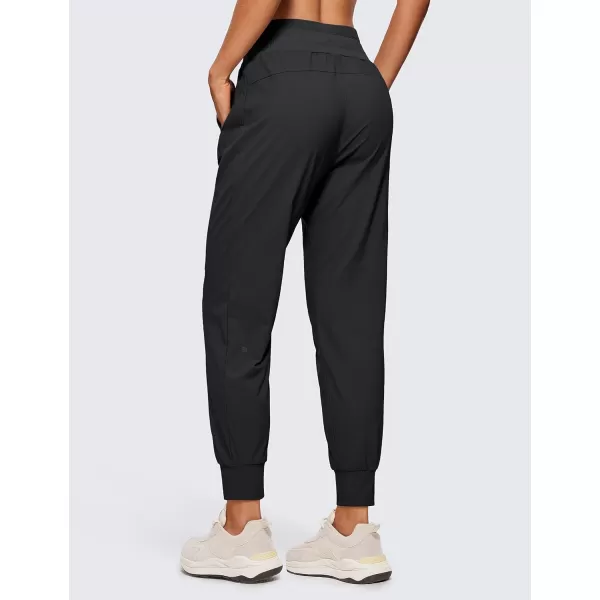 CRZ YOGA Athletic High Waisted Joggers for Women 275quot  Lightweight Workout Travel Casual Outdoor Hiking Pants with PocketsInk Gray