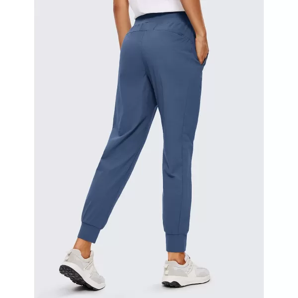 CRZ YOGA Athletic High Waisted Joggers for Women 275quot  Lightweight Workout Travel Casual Outdoor Hiking Pants with PocketsNubei Blue