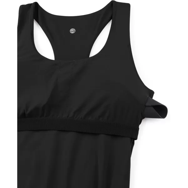 CRZ YOGA Butterluxe Womens Racerback Maternity Tank Tops Ruched Sleeveless Pregnancy Yoga Top with Built in Bra Workout ShirtBlack