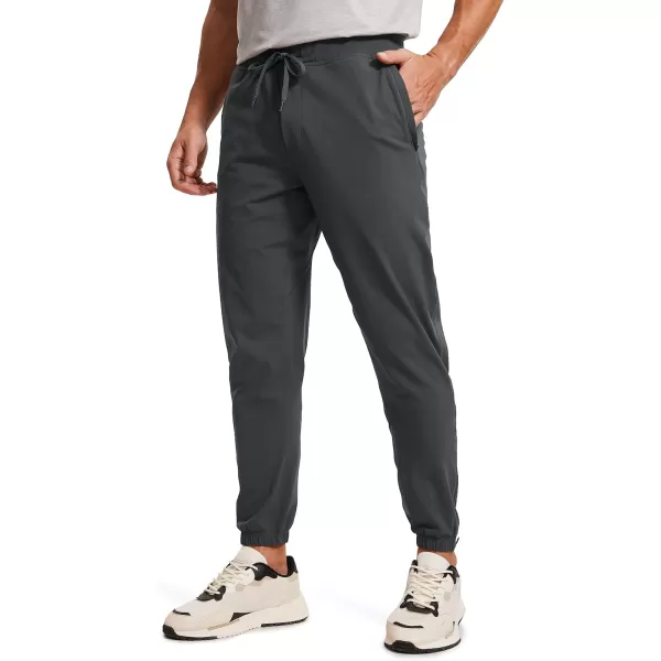 CRZ YOGA Mens 4Way Stretch Golf Joggers with Pockets 30quot32quot  Work Pants Track Gym Athletic Workout Hiking PantsInk Gray