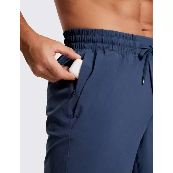 CRZ YOGA Mens Linerless Workout Shorts  9 Quick Dry Running Sports Athletic Gym Shorts with PocketsElectric Blue