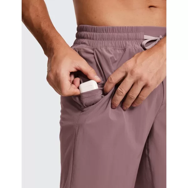 CRZ YOGA Mens Linerless Workout Shorts  9 Quick Dry Running Sports Athletic Gym Shorts with PocketsMauve