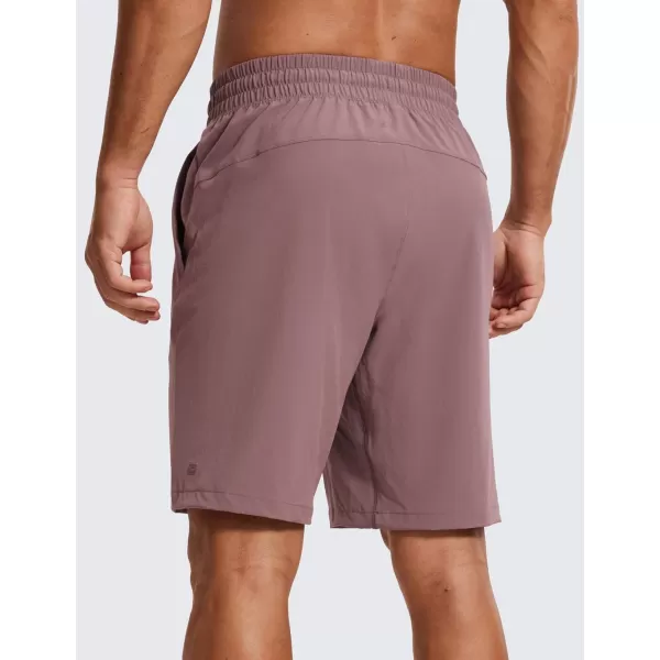 CRZ YOGA Mens Linerless Workout Shorts  9 Quick Dry Running Sports Athletic Gym Shorts with PocketsMauve