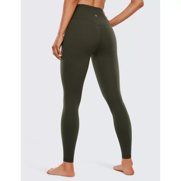 CRZ YOGA Womens Butterluxe High Waisted Yoga Leggings 28quot  Double Seamed Buttery Soft Comfy Athletic Gym Workout PantsOlive Green