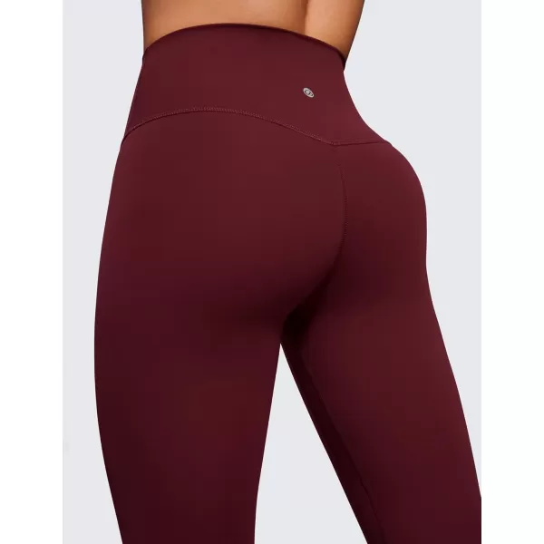 CRZ YOGA Womens Butterluxe High Waisted Yoga Leggings 28quot  Double Seamed Buttery Soft Comfy Athletic Gym Workout PantsRed Merlot