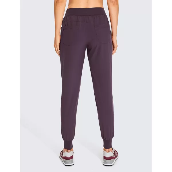 CRZ YOGA Womens Lightweight Workout Joggers 275quot  Travel Casual Outdoor Running Athletic Track Hiking Pants with PocketsArctic Plum