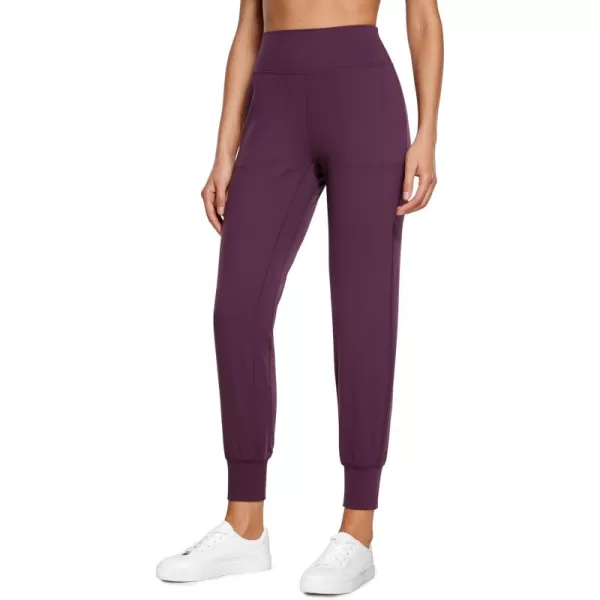 CRZ YOGA Butterluxe High Waisted Joggers for Women 27quot  Buttery Soft Yoga Lounge Workout Leggings Pants with PocketsDeep Purple