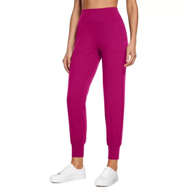 CRZ YOGA Butterluxe High Waisted Joggers for Women 27quot  Buttery Soft Yoga Lounge Workout Leggings Pants with PocketsMagenta Purple