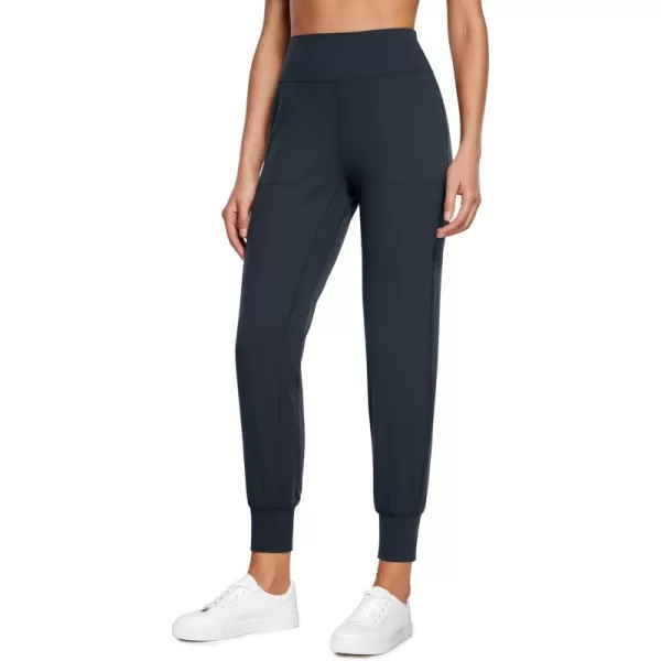 CRZ YOGA Butterluxe High Waisted Joggers for Women 27quot  Buttery Soft Yoga Lounge Workout Leggings Pants with PocketsTrue Navy