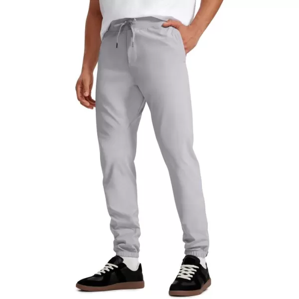 CRZ YOGA Mens 4Way Stretch Golf Joggers with Pockets 30quot32quot  Work Pants Track Gym Athletic Workout Hiking PantsGull Gray