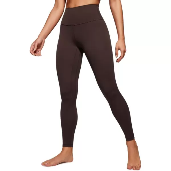 CRZ YOGA Womens Butterluxe High Waisted Yoga Leggings 28quot  Double Seamed Buttery Soft Comfy Athletic Gym Workout PantsHot Fudge Brown