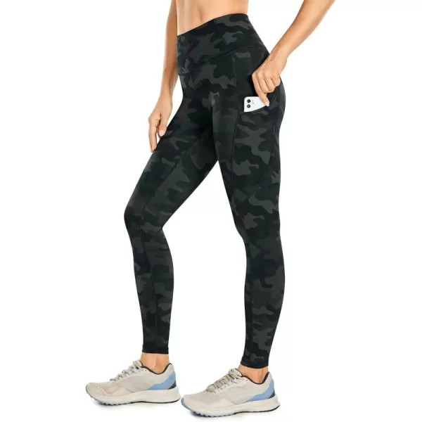 CRZ YOGA Womens Naked Feeling Workout Leggings 25 Inches  High Waisted Yoga Pants with Side Pockets Running TightsOlive Camouflage