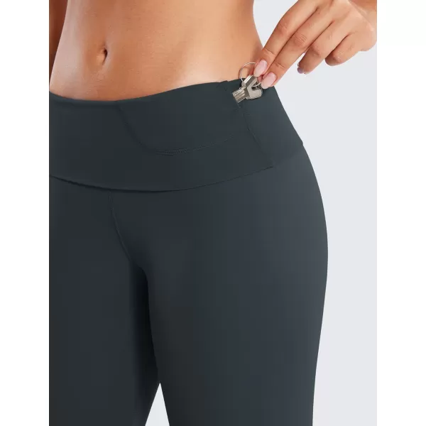 CRZ YOGA Super High Waisted Butterluxe Workout Leggings 25  Over Belly Buttery Soft Full Length Yoga Pants for WomenDark Green  Bluish