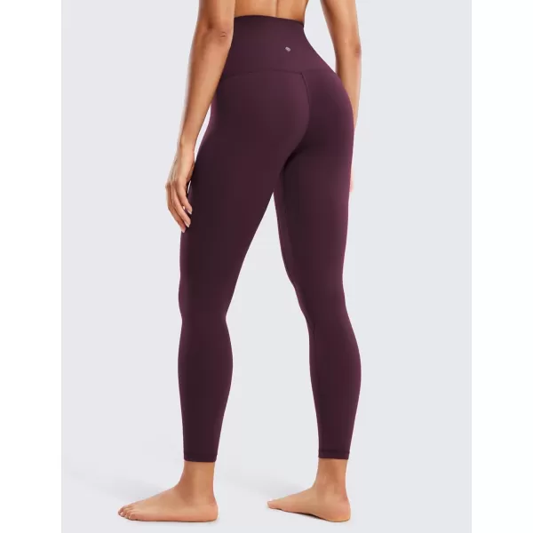 CRZ YOGA Super High Waisted Butterluxe Workout Leggings 25  Over Belly Buttery Soft Full Length Yoga Pants for WomenDeep Purple