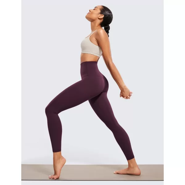 CRZ YOGA Super High Waisted Butterluxe Workout Leggings 25  Over Belly Buttery Soft Full Length Yoga Pants for WomenDeep Purple