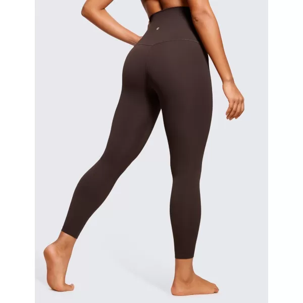 CRZ YOGA Super High Waisted Butterluxe Workout Leggings 25  Over Belly Buttery Soft Full Length Yoga Pants for WomenHot Fudge Brown