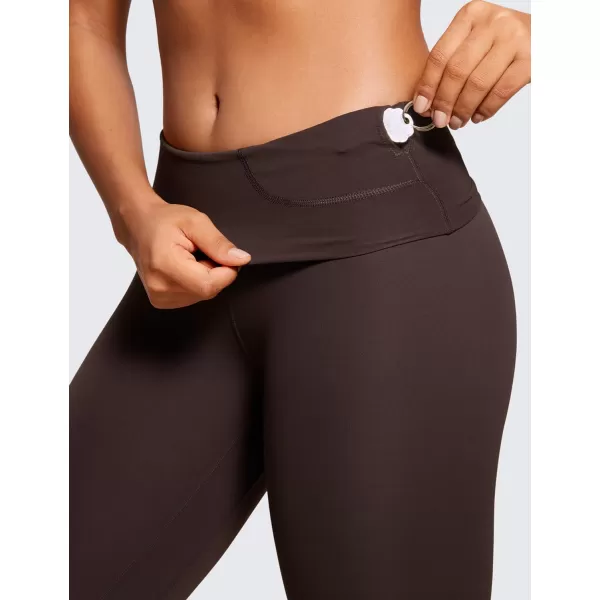 CRZ YOGA Super High Waisted Butterluxe Workout Leggings 25  Over Belly Buttery Soft Full Length Yoga Pants for WomenHot Fudge Brown