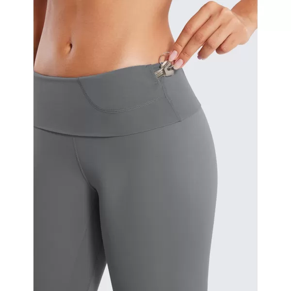 CRZ YOGA Super High Waisted Butterluxe Workout Leggings 25  Over Belly Buttery Soft Full Length Yoga Pants for WomenLava Smoke Grey