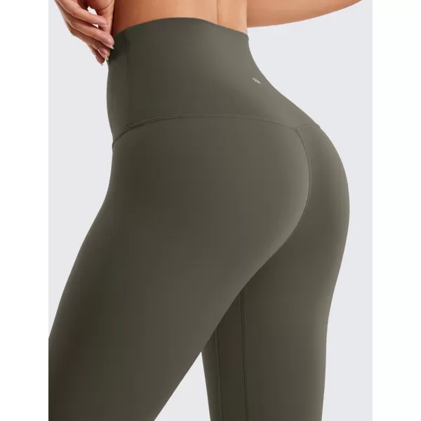 CRZ YOGA Super High Waisted Butterluxe Workout Leggings 25  Over Belly Buttery Soft Full Length Yoga Pants for WomenLight Army Green