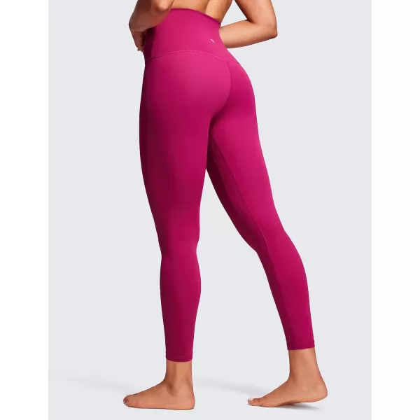 CRZ YOGA Super High Waisted Butterluxe Workout Leggings 25  Over Belly Buttery Soft Full Length Yoga Pants for WomenMagenta Purple