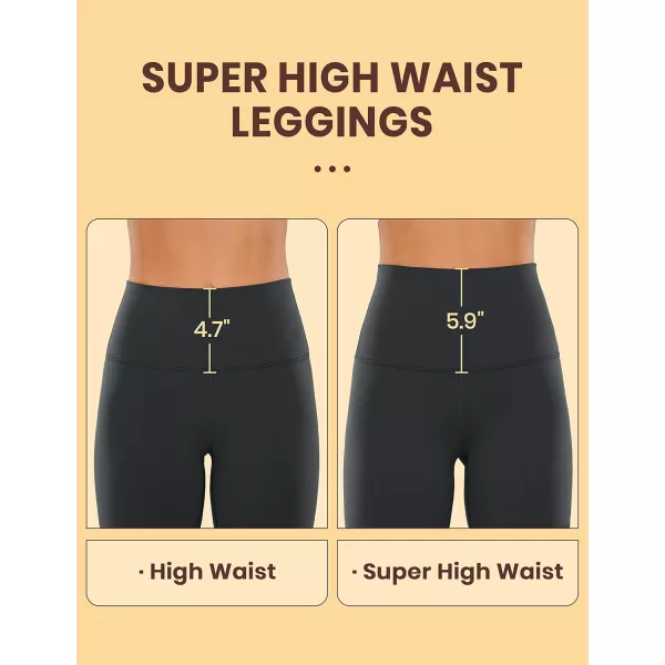 CRZ YOGA Super High Waisted Butterluxe Workout Leggings 25  Over Belly Buttery Soft Full Length Yoga Pants for WomenMelanite