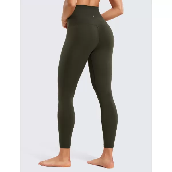 CRZ YOGA Super High Waisted Butterluxe Workout Leggings 25  Over Belly Buttery Soft Full Length Yoga Pants for WomenOlive Green