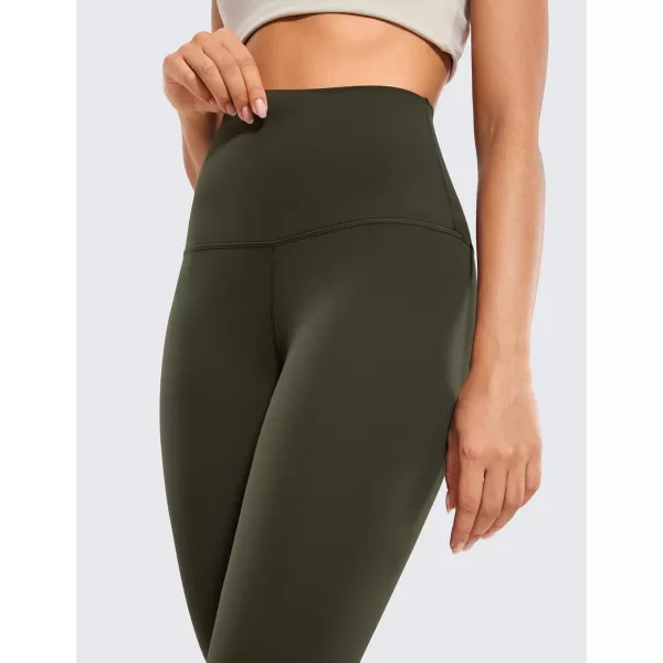 CRZ YOGA Super High Waisted Butterluxe Workout Leggings 25  Over Belly Buttery Soft Full Length Yoga Pants for WomenOlive Green