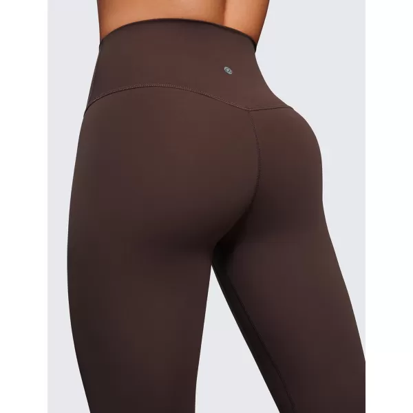 CRZ YOGA Womens Butterluxe High Waisted Yoga Leggings 25quot  Double Seamed Buttery Soft Comfy Athletic Gym Workout PantsHot Fudge Brown