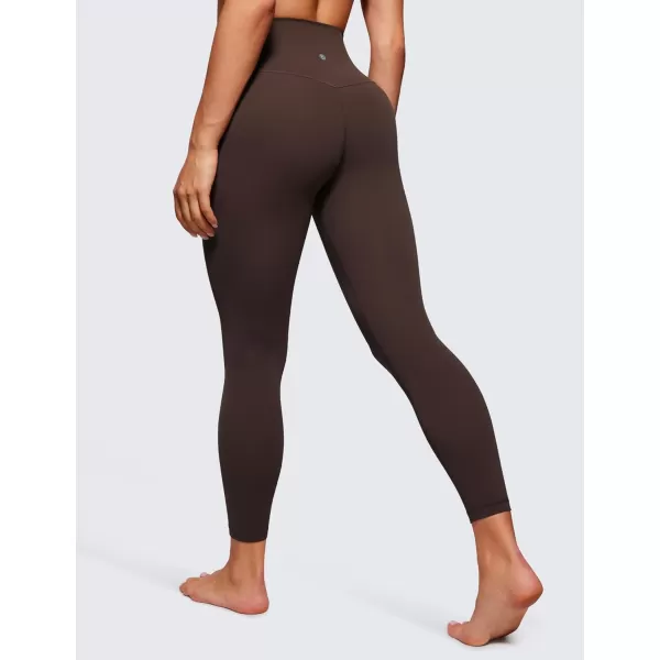 CRZ YOGA Womens Butterluxe High Waisted Yoga Leggings 25quot  Double Seamed Buttery Soft Comfy Athletic Gym Workout PantsHot Fudge Brown