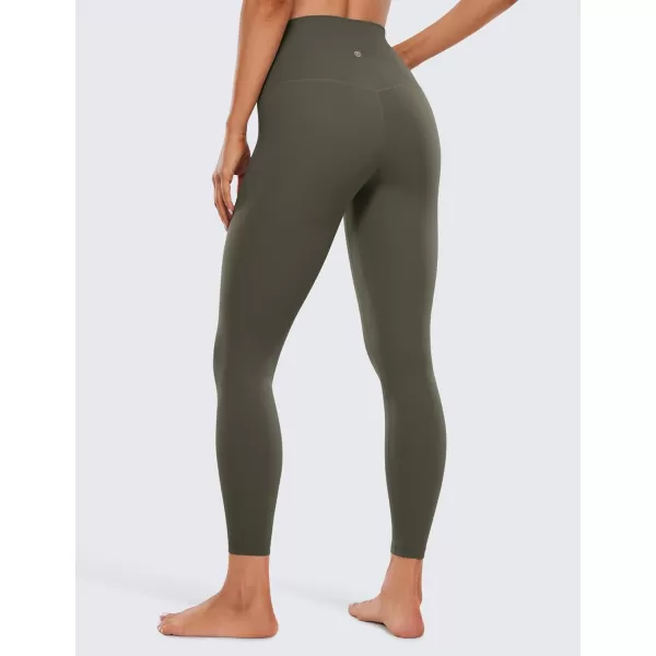 CRZ YOGA Womens Butterluxe High Waisted Yoga Leggings 25quot  Double Seamed Buttery Soft Comfy Athletic Gym Workout PantsLight Army Green