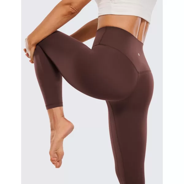 CRZ YOGA Womens Butterluxe High Waisted Yoga Leggings 25quot  Double Seamed Buttery Soft Comfy Athletic Gym Workout PantsTaupe