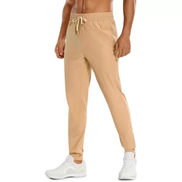 CRZ YOGA Athletic Joggers for Men Lightweight Water Resistant Outdoor Workout Pants with Zip PocketsGully