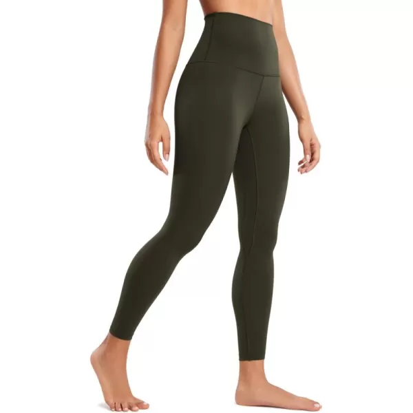 CRZ YOGA Super High Waisted Butterluxe Workout Leggings 25  Over Belly Buttery Soft Full Length Yoga Pants for WomenOlive Green