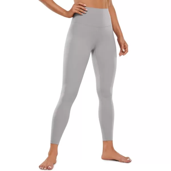 CRZ YOGA Womens Butterluxe High Waisted Yoga Leggings 25quot  Double Seamed Buttery Soft Comfy Athletic Gym Workout PantsGull Gray