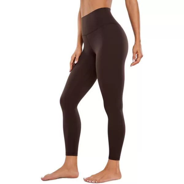 CRZ YOGA Womens Butterluxe High Waisted Yoga Leggings 25quot  Double Seamed Buttery Soft Comfy Athletic Gym Workout PantsHot Fudge Brown