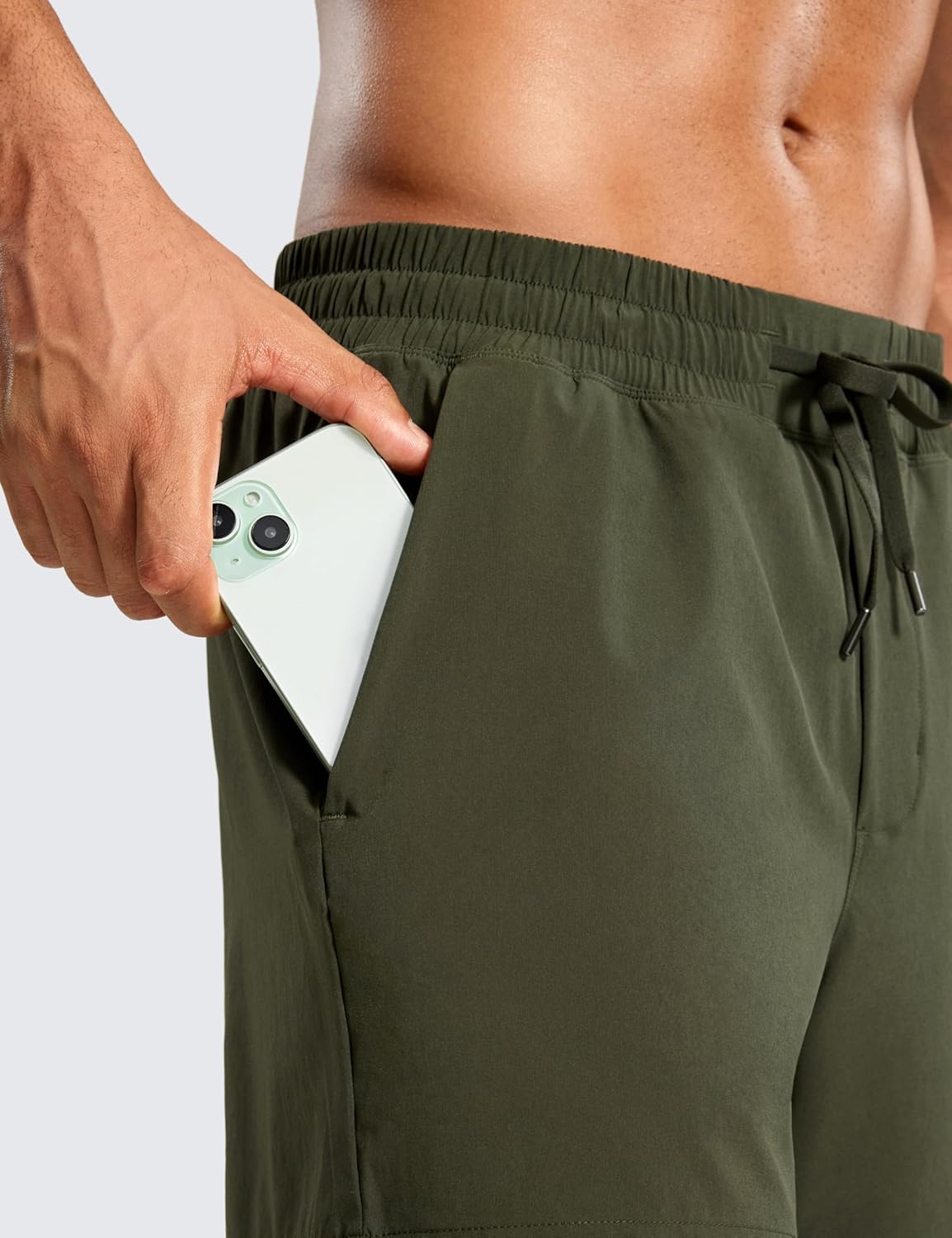 CRZ YOGA 2 in 1 Mens Athletic Shorts 5 with Liner Quick Dry Lightweight Running Sports Gym Shorts with PocketsDark Olive