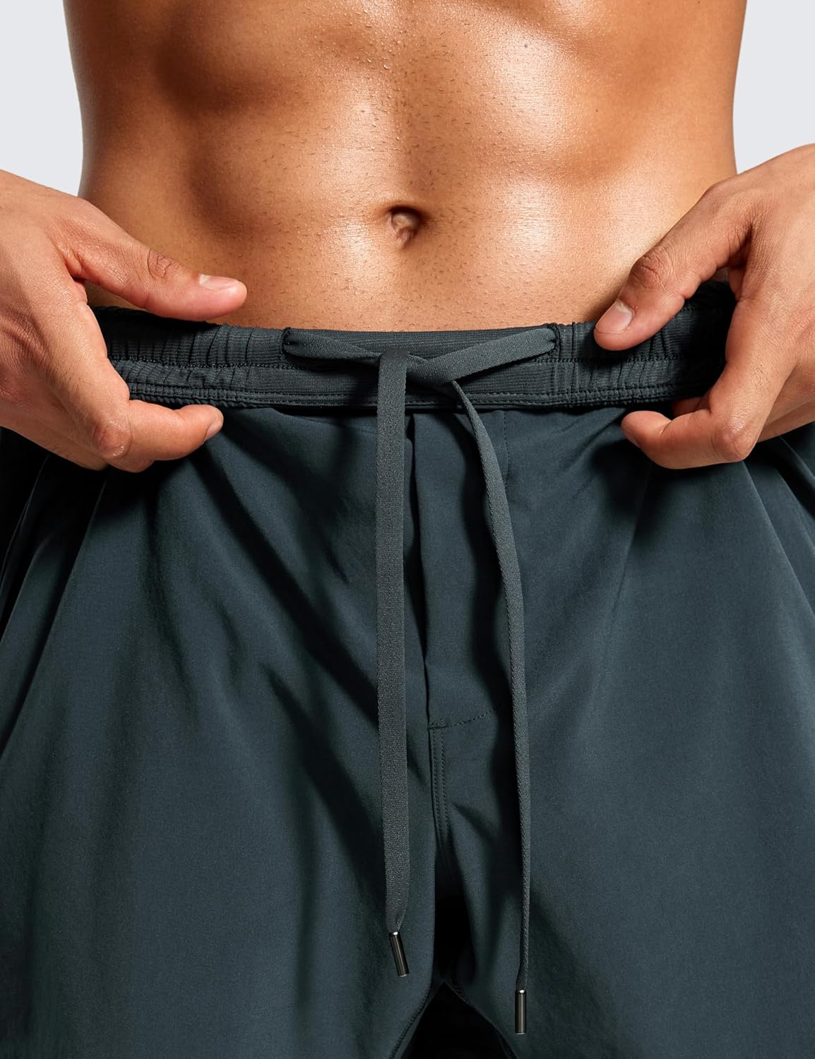 CRZ YOGA 2 in 1 Mens Athletic Shorts 5 with Liner Quick Dry Lightweight Running Sports Gym Shorts with PocketsMelanite