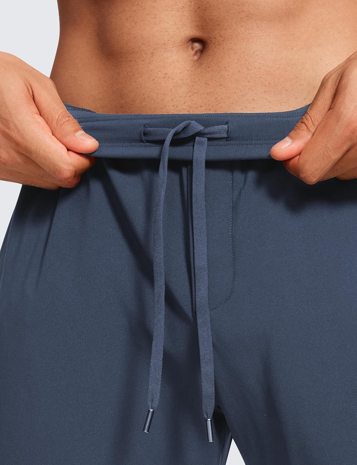 CRZ YOGA 4Way Stretch Athletic Pants for Men 30quot Workout Lounge Casual Work Jogger Pants with Zip PocketElectric Blue