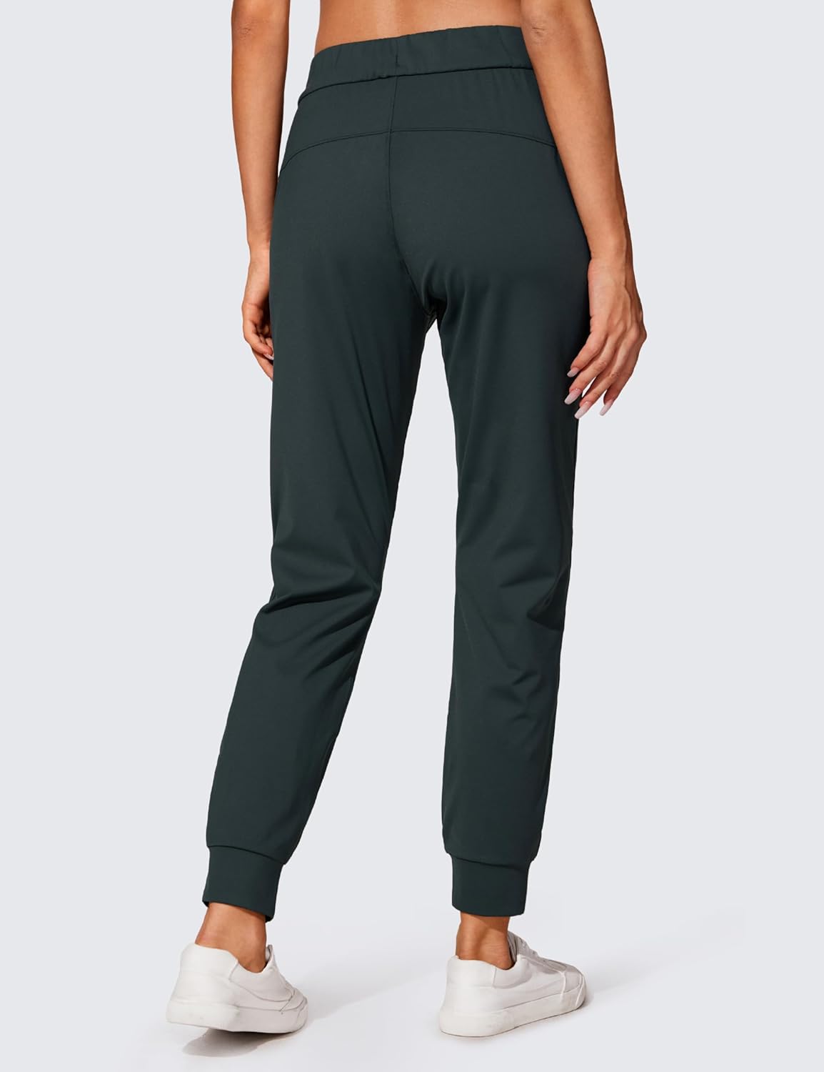 CRZ YOGA 4Way Stretch Workout Joggers for Women 28quot  Casual Travel Pants Lounge Athletic Joggers with PocketsMelanite