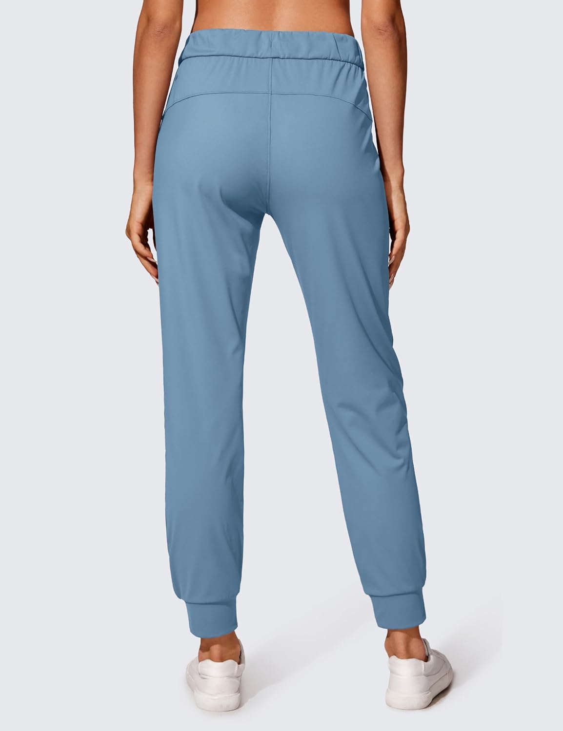 CRZ YOGA 4Way Stretch Workout Joggers for Women 28quot  Casual Travel Pants Lounge Athletic Joggers with PocketsUniverse Blue