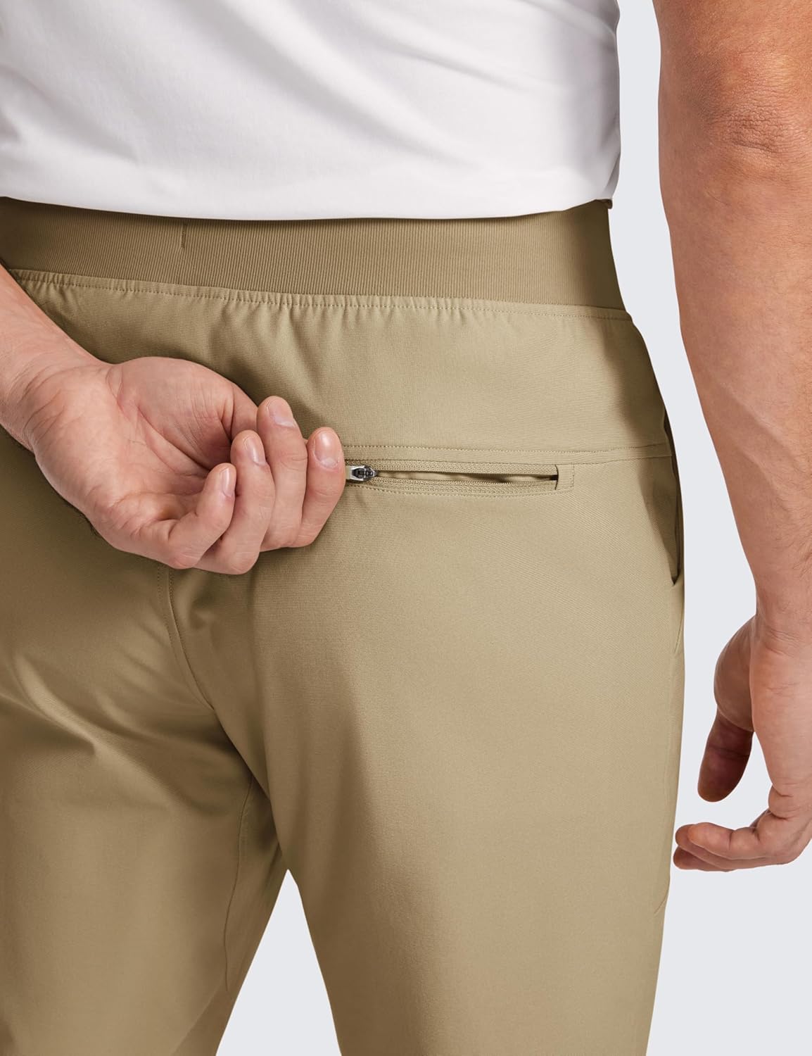 CRZ YOGA All Day Comfy Golf Joggers Pants for Men 30 Quick Dry Lightweight Stretch Work Casual Joggers with PocketsArtifact Brown