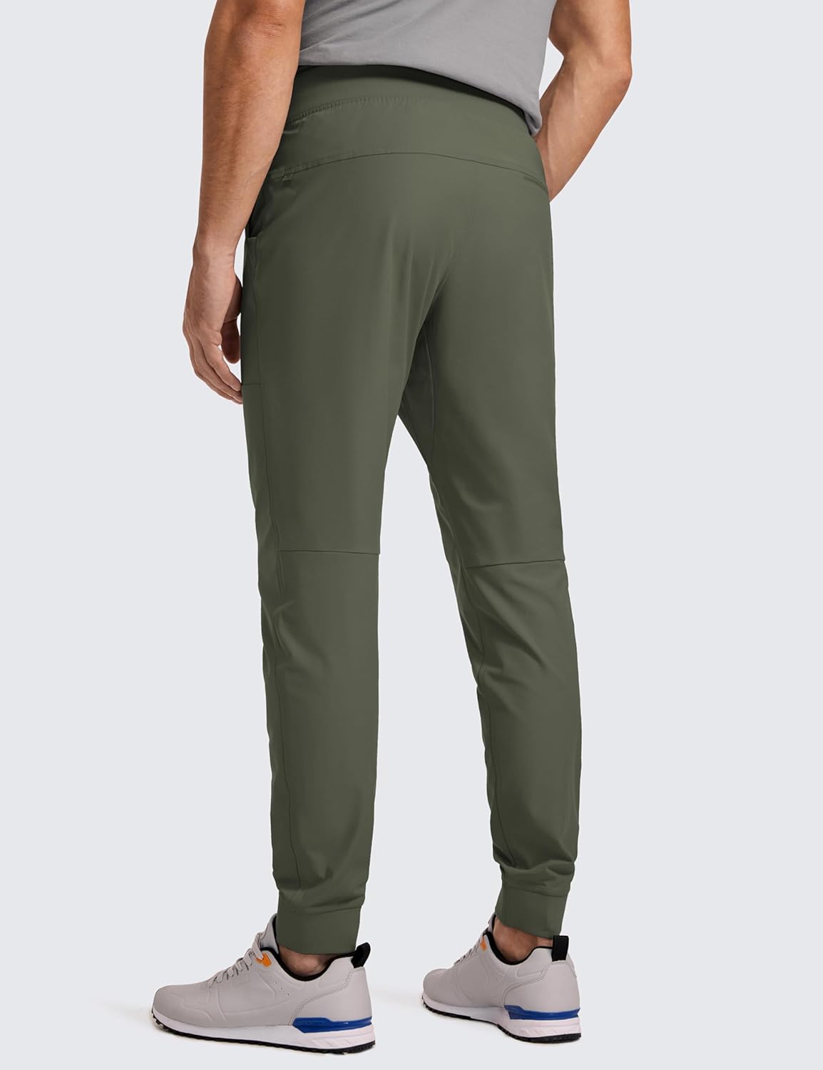 CRZ YOGA All Day Comfy Golf Joggers Pants for Men 30 Quick Dry Lightweight Stretch Work Casual Joggers with PocketsLight Army Green