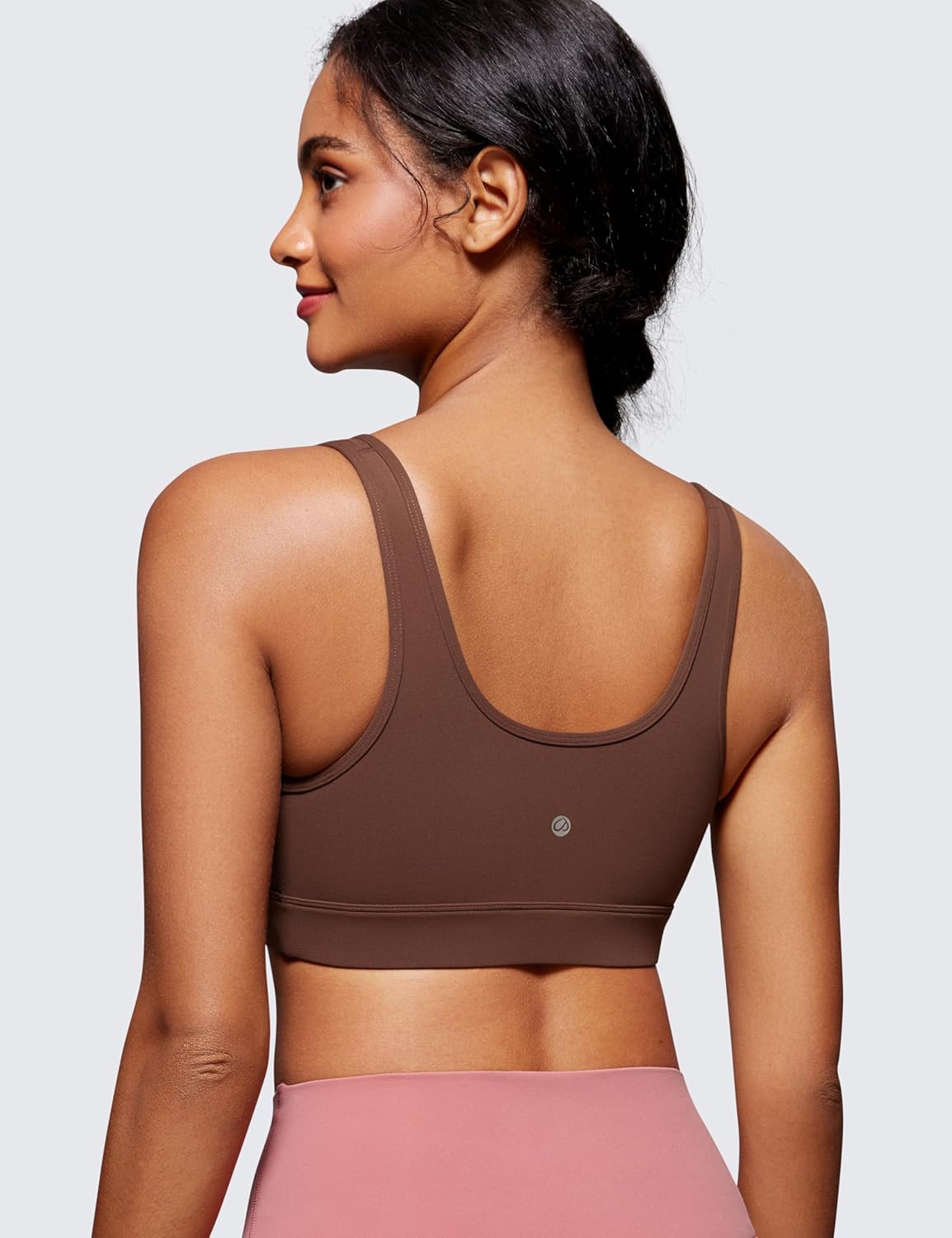 CRZ YOGA Butterluxe Maternity Nursing Bras for Women Crossover Wireless Sleep Breastfeeding Lounge Pregnancy Bra ComfortableCoffee Brown